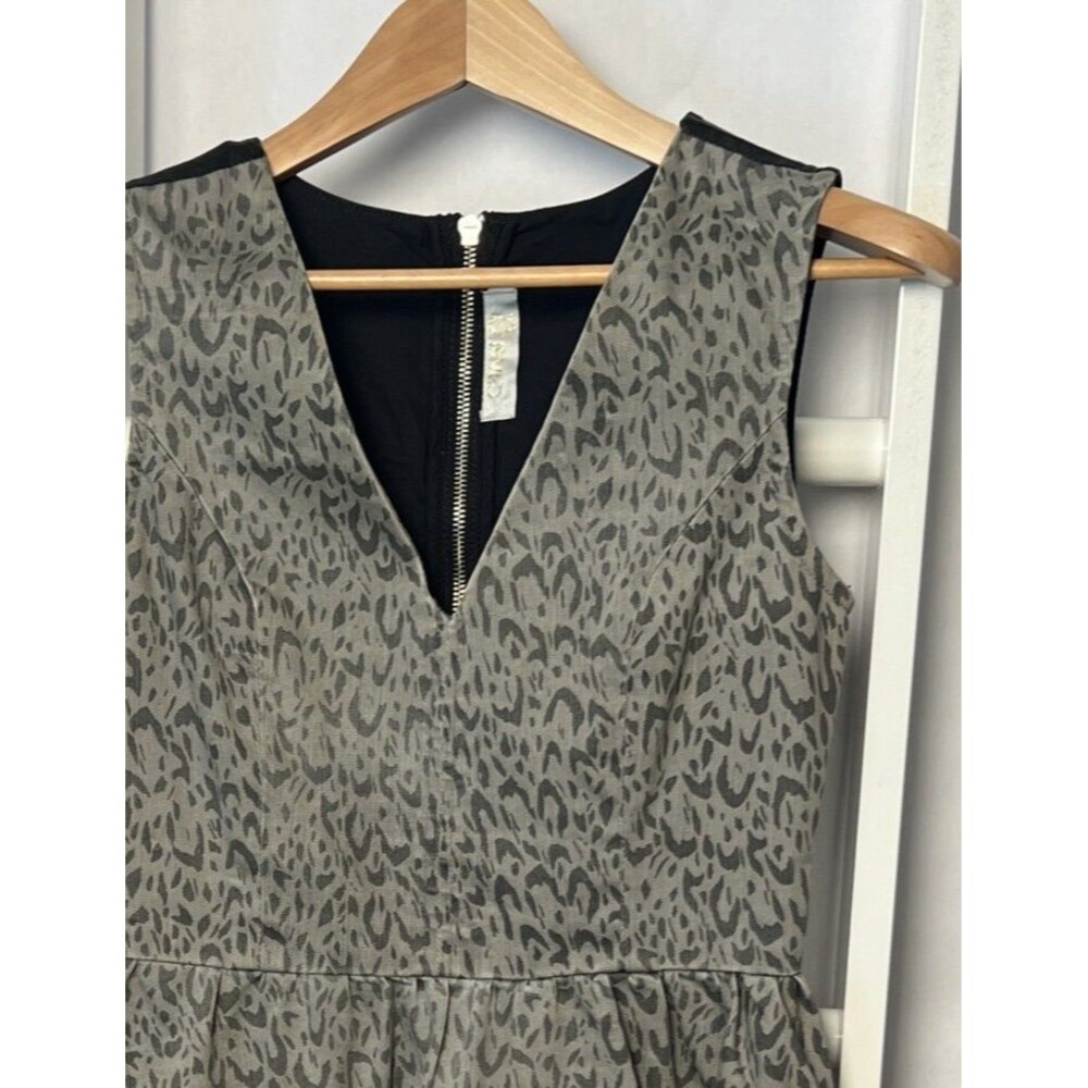 Charley 5.0 V-Neck Mini Dress Juniors XS Sleeveless Vegan Leather Upper Back - Picture 5 of 16